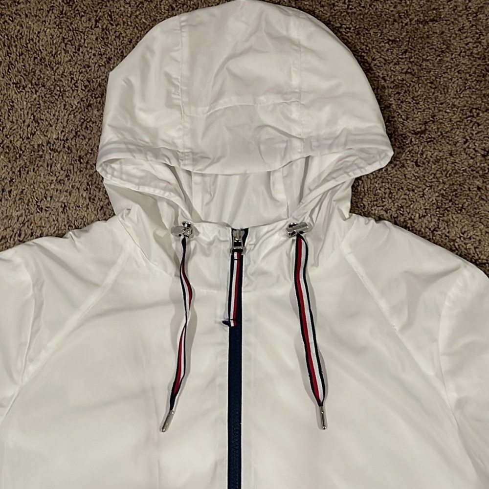 TOMMY HILFIGER Jacket Womens Hoodie Windbreaker Full Zip Size L - Picture 2 of 11